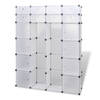 vidaXL Modulaire kast met 18 compartimenten wit 37 x 146 x 180,5 cm