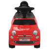 The Living Store Fiat 500 Loopauto - Rood - Kunststof - 60 x 28 x 38 cm - 25 kg draagvermogen