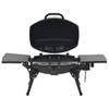 The Living Store Draagbare BBQ - Gasbarbecue - Stalen behuizing - Zwart - 103x47x47cm - 4.2kW