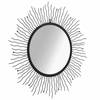vidaXL Tuin wandspiegel sunburst 80 cm zwart