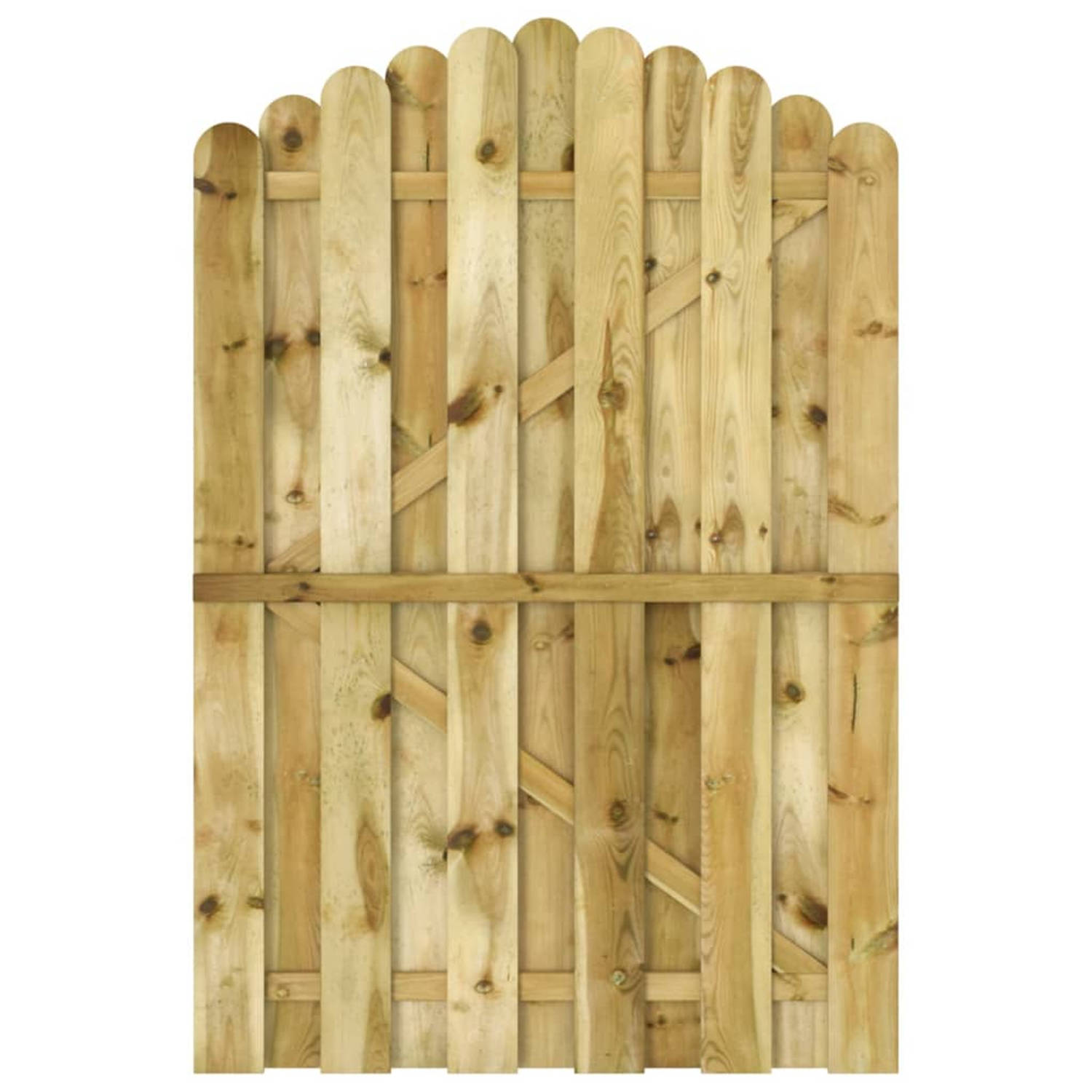 vidaXL Poort gebogen ontwerp 100x150 cm FSC geïmpregneerd grenenhout