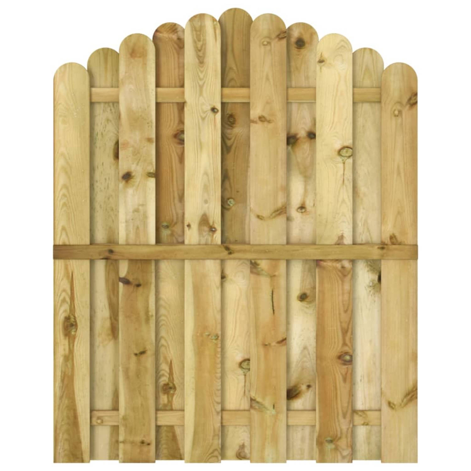 vidaXL Tuinpoort gebogen ontwerp 100x125 cm FSC geïmpregneerd grenenhout