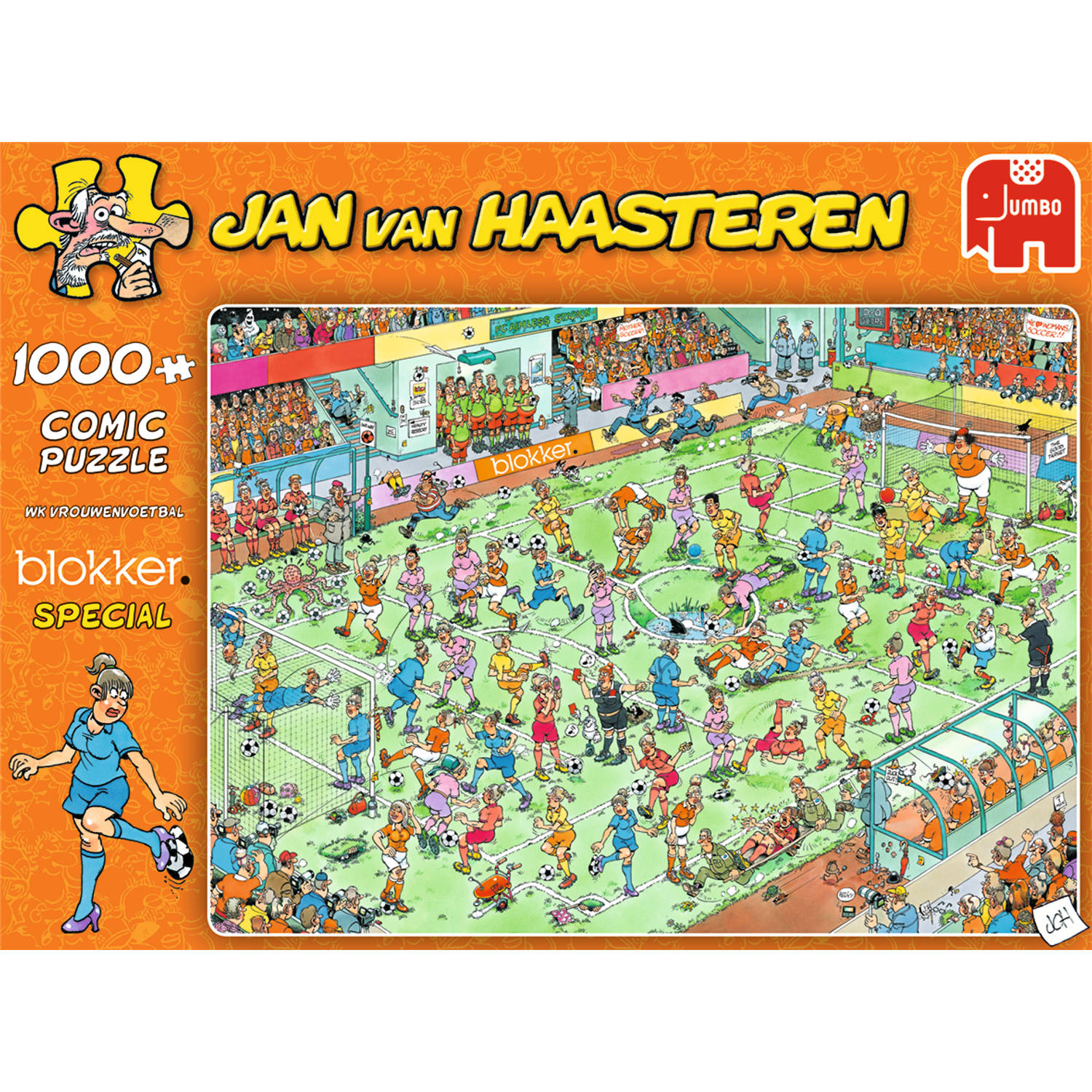 bereiden Aan het water Warmte Jan van Haasteren puzzel WK Vrouwenvoetbal Blokker special - 1000 stukjes |  Blokker