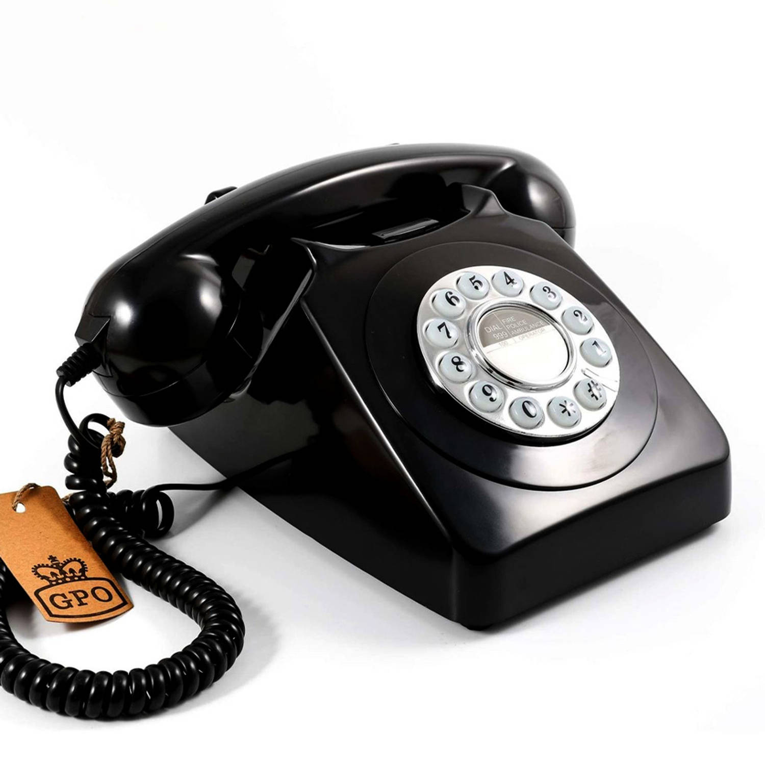 Bondgenoot saai mini GPO 746 Druktoets Retro Telefoon Zwart | Blokker
