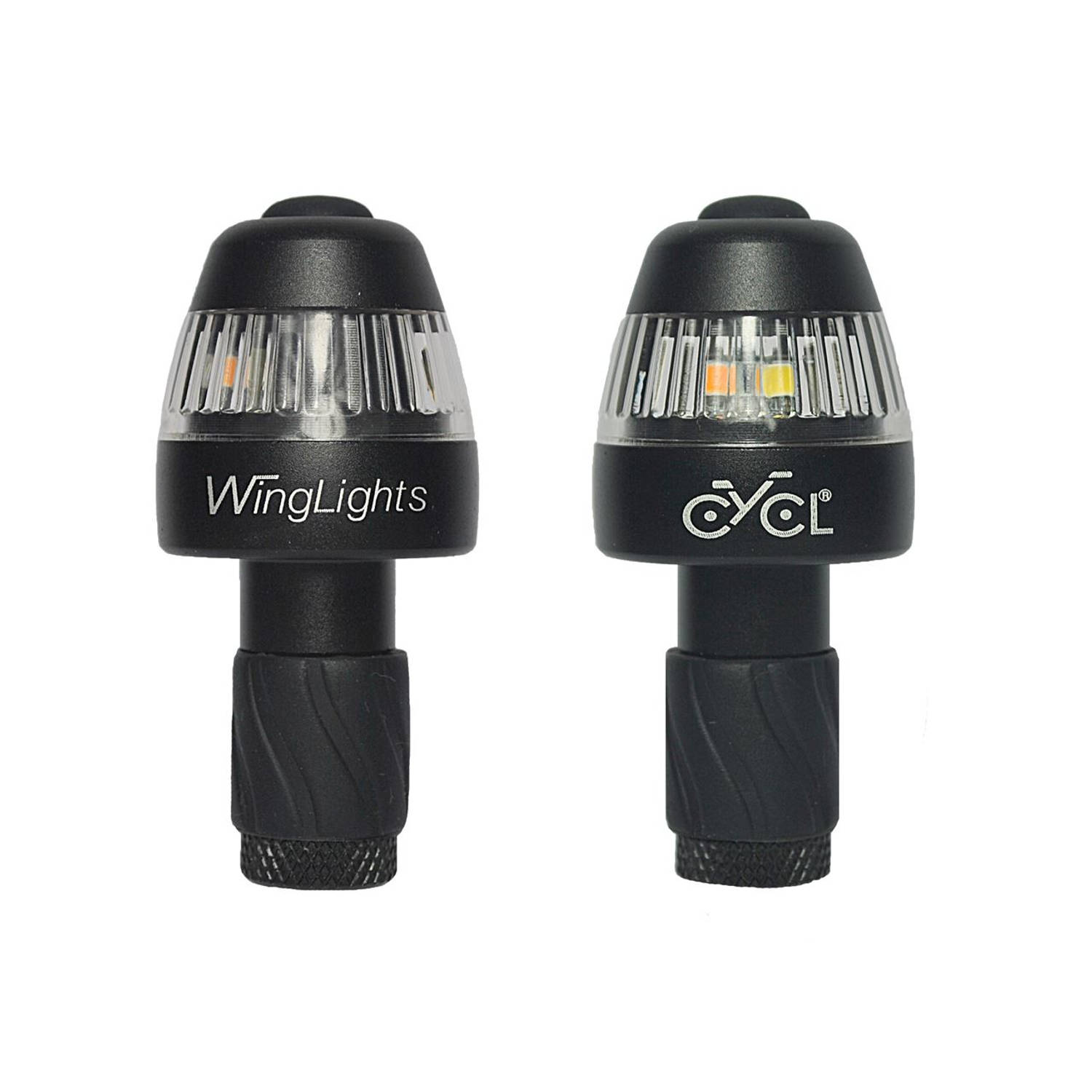 CYCL WingLights360 Fixed - LED Fietsverlichting - Richting Aanwijzer & Zijlichten voor aan Stuur - Zwart