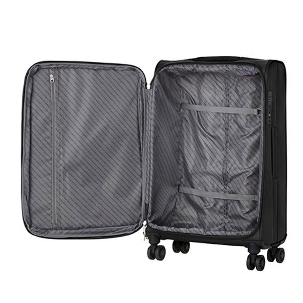CarryOn Air Kofferset TSA OKOBAN registratie en dubbele wielen Anti-diefstal rits Zwart