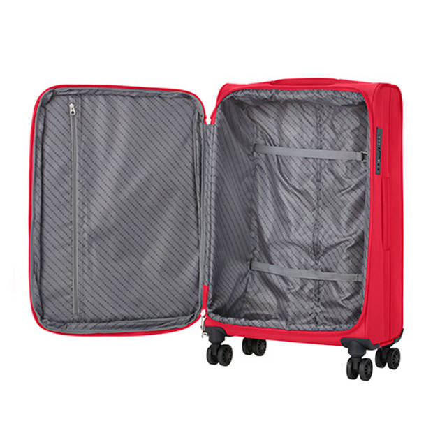 CarryOn Air Kofferset TSA OKOBAN registratie en dubbele wielen Anti-diefstal rits Rood