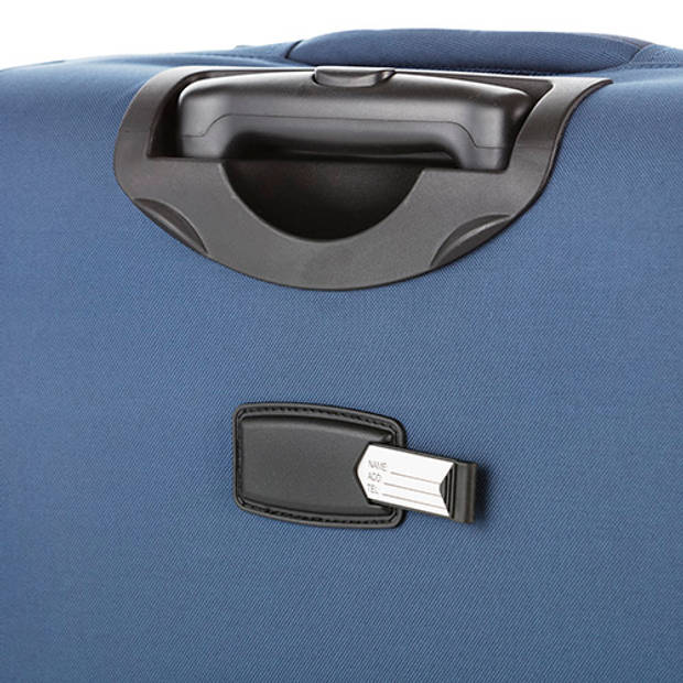 CarryOn Air Kofferset TSA OKOBAN registratie en dubbele wielen Anti-diefstal rits blauw
