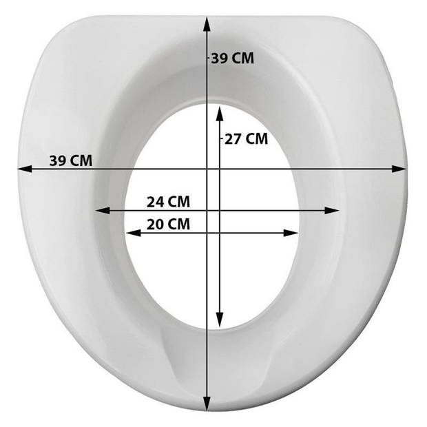 Drive Toiletverhoger Ticco 2G zonder deksel - 10cm hoog