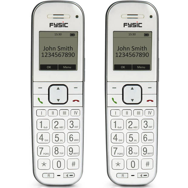 Fysic FX-9000 DUO - Senioren DUO DECT telefoon met trilfunctie