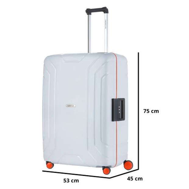 CarryOn Steward TSA koffer - trolley 75cm - vaste sloten - Licht Grijs