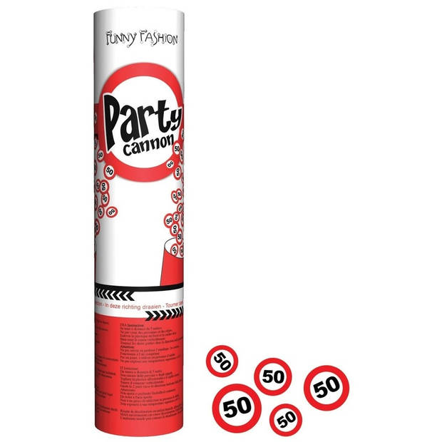 Party popper confetti kanon 50 jaar - Confetti