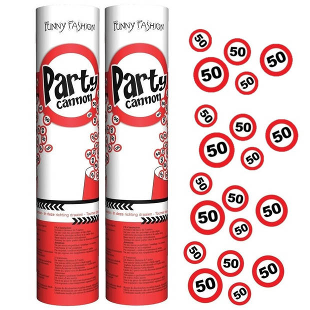 Party popper confetti kanon 50 jaar - Confetti