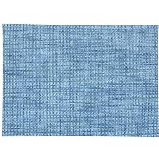 8x Onderlegger blauw gevlochten 45 x 30 cm - Placemats
