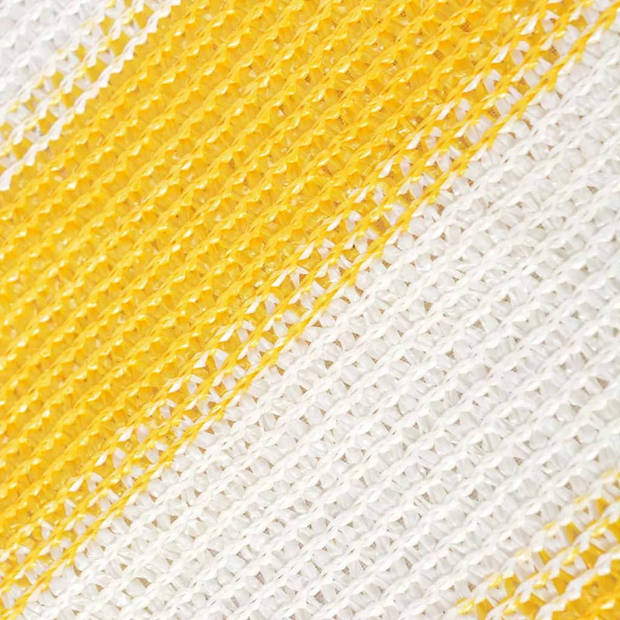 vidaXL Balkonscherm HDPE 75x600 cm geel en wit