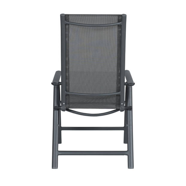 Garden Impressions Limone verstelbare stoel - carbon black/ antraciet
