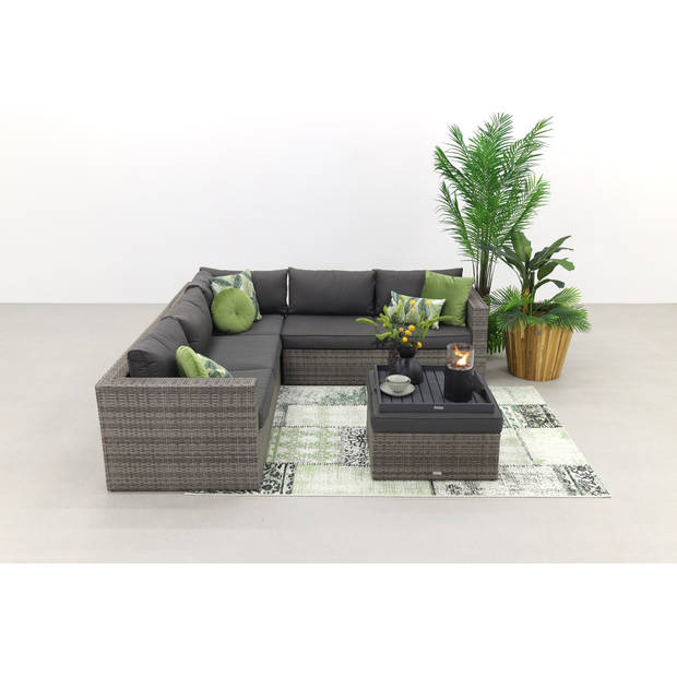 Garden Impressions - Cayman II loungeset - 4 delig - wicker - organic grey