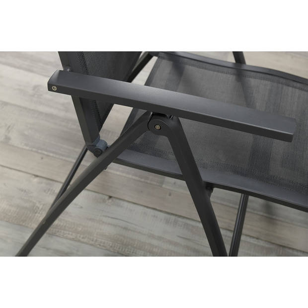 Garden Impressions Saphir verstelbare stoel - carbon black/ antraciet