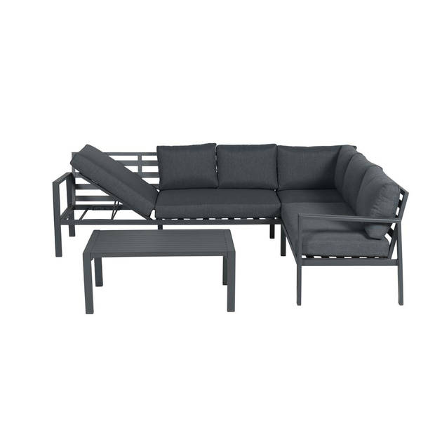 Garden Impressions - Lexinton loungeset 4-delig - aluminium - carbon black