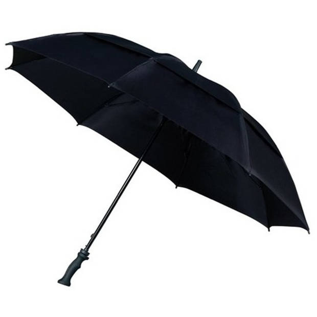 Stormparaplu extra sterk zwart 130 cm - Paraplu's
