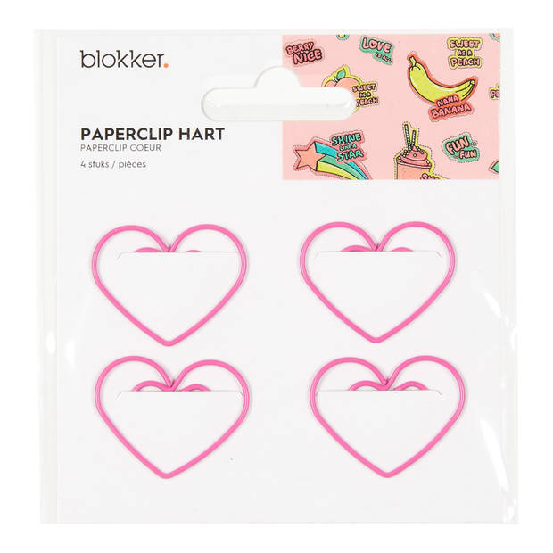 Blokker paperclip hart 4 stuks