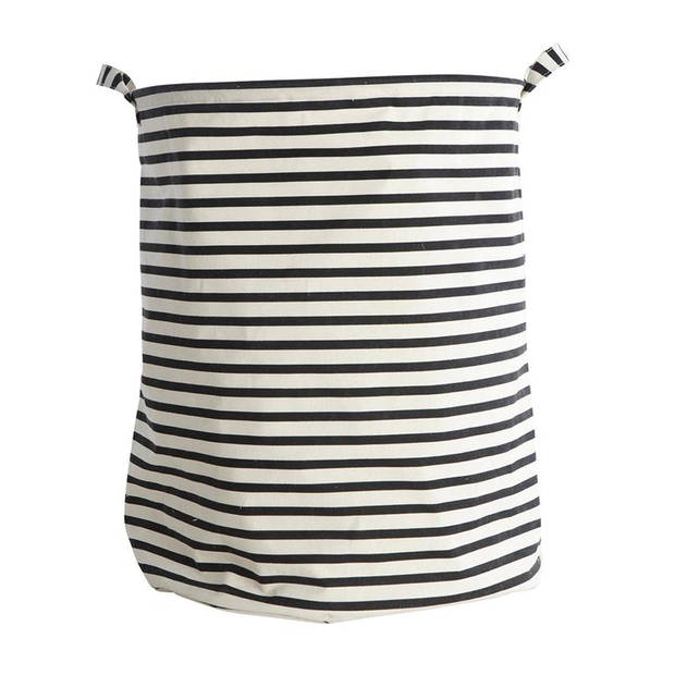 House Doctor - Laundry bag, Stripes, black, dia 40cm h50cm