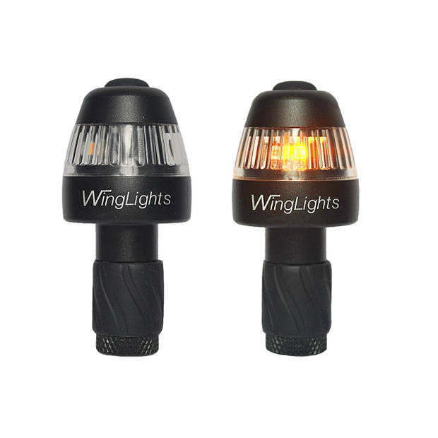 CYCL WingLights360 Fixed - LED Fietsverlichting - Richting Aanwijzer & Zijlichten voor aan Stuur - Zwart