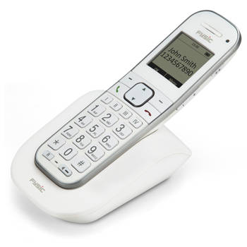 Senioren DECT telefoon met grote toetsen, 1 handset Fysic Wit