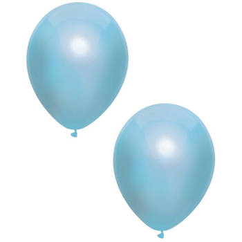 10x Blauwe metallic ballonnen 30 cm - Ballonnen