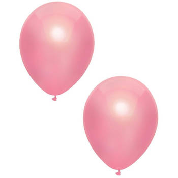 10x Roze metallic ballonnen 30 cm - Ballonnen