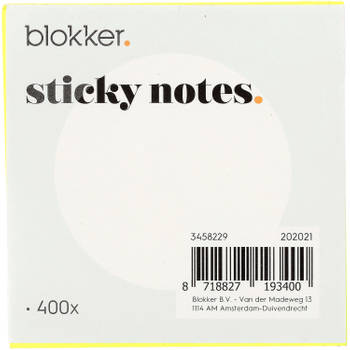 Blokker sticky notes 400 sheets