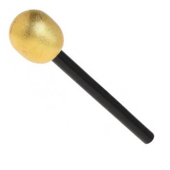 Gouden nep microfoon popster - Verkleedattributen