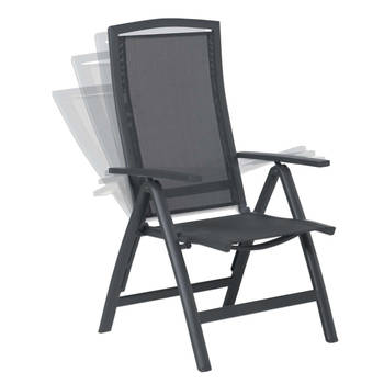 Garden Impressions Saphir verstelbare stoel - carbon black/ antraciet