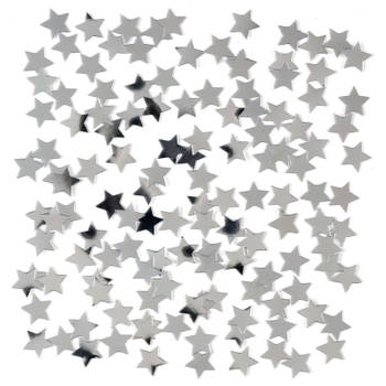 Zilveren sterretjes confetti versiering 15 gram - Confetti