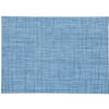 4x Onderlegger blauw gevlochten 45 x 30 cm - Placemats