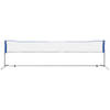 The Living Store Recreatief Badmintonnet - 600 x 72 cm - Verstelbaar frame - PE gaasnet - Incl - accessoires