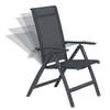 Garden Impressions Gala verstelbare stoel - carbon black/ antraciet