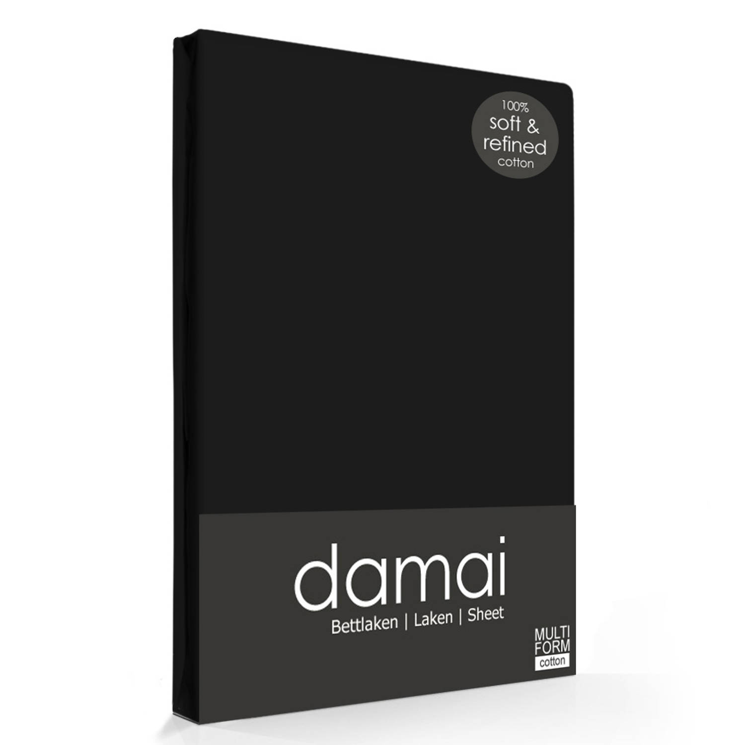 Laken katoen 240 x 260 - black Standaard Damai