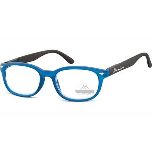 Montana leesbril rechthoekig blauw sterkte +3,50 (BOX70)