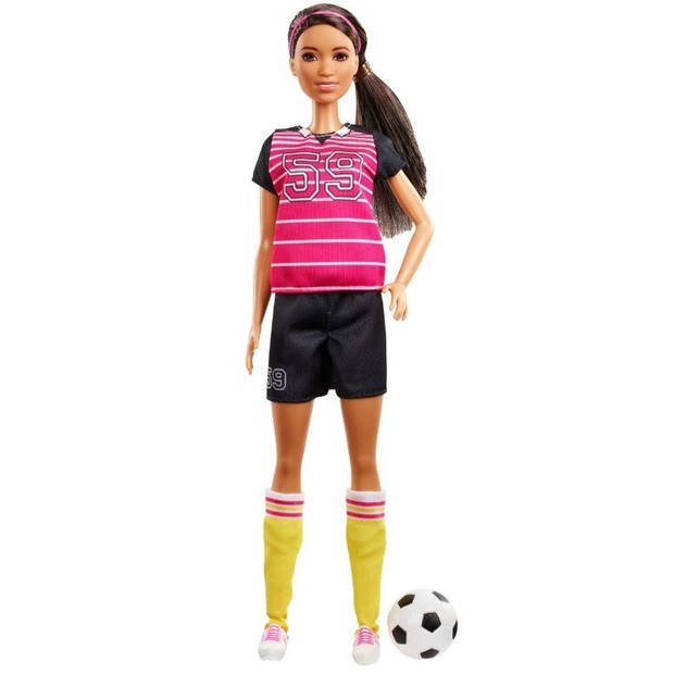 Barbie Careers tienerpop voetballer roze 33 cm