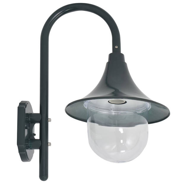 vidaXL Tuin wandlamp E27 42 cm aluminium donkergroen