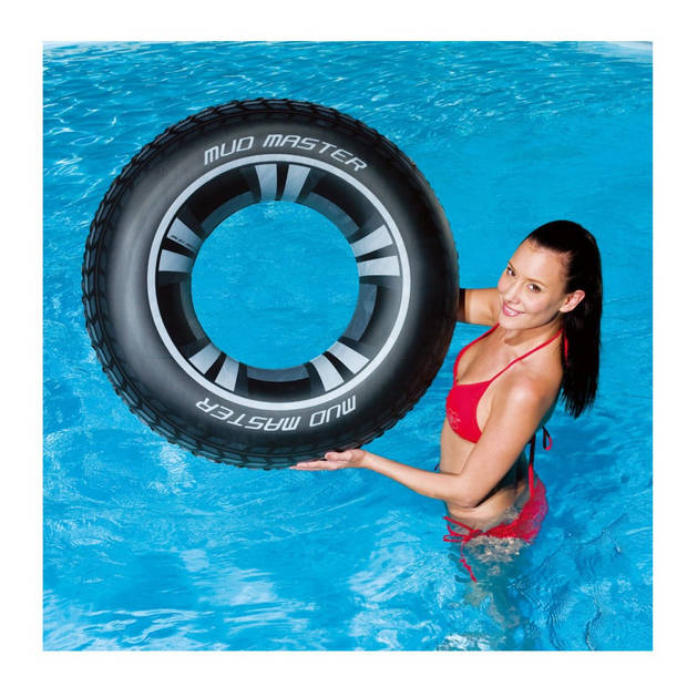 Opblaasbare autoband zwemband/zwemring 91 cm - Zwemringen - Autobanden zwembanden groot voor kinderen en volwassenen