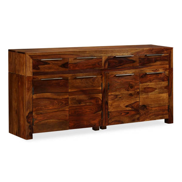 The Living Store Sheesham Dressoir - 160 x 35 x 75 cm - Bruin - Massief hout