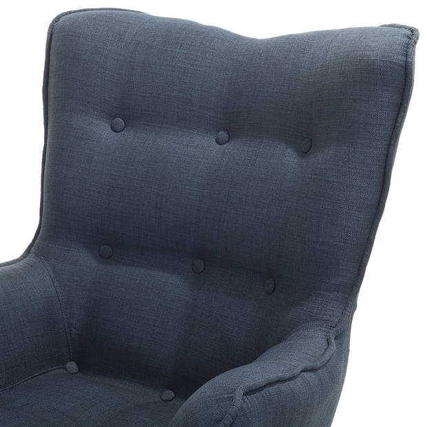 Beliani VEJLE - Fauteuil-Blauw-Polyester