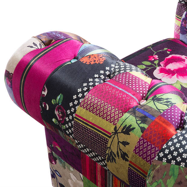 Beliani CHESTERFIELD - Fauteuil-Multicolor-Polyester