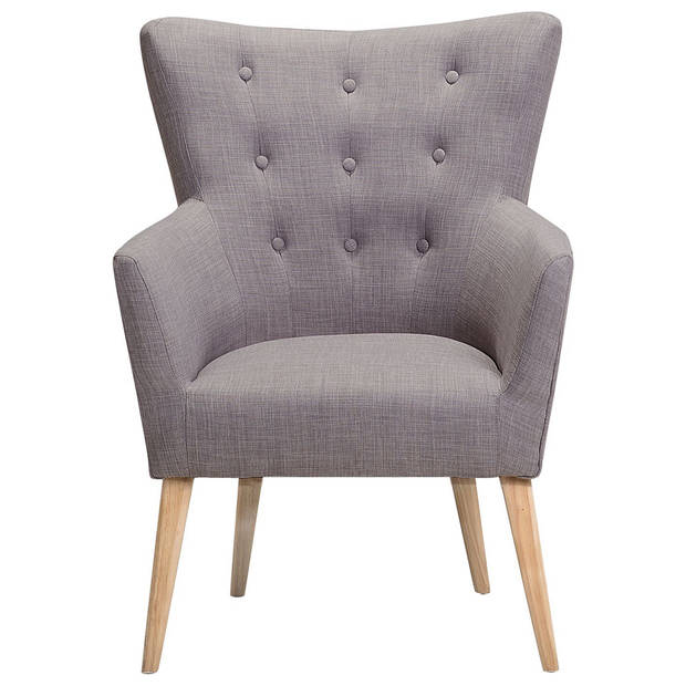 Beliani ANGEN - Fauteuil-Grijs-Polyester