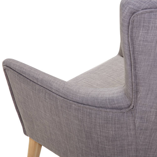 Beliani ANGEN - Fauteuil-Grijs-Polyester