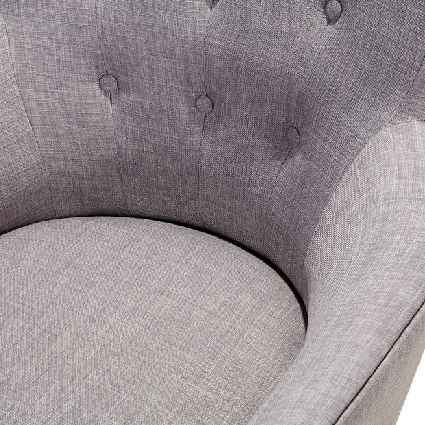 Beliani ANGEN - Fauteuil-Grijs-Polyester