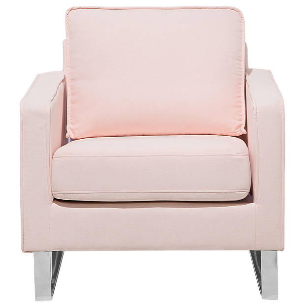 Beliani VIND - Fauteuil-Roze-Polyester