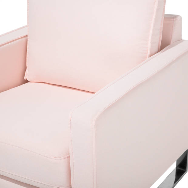 Beliani VIND - Fauteuil-Roze-Polyester